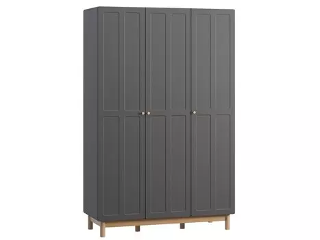 Распашной шкаф Виклу-3 Grafit Oak