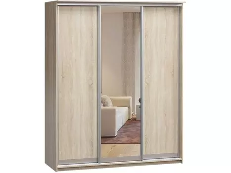 Шкаф-купе Байкал-3-160-200 Дуб Сонома 1 зеркало