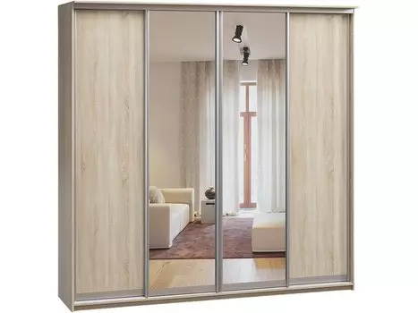 Шкаф-купе Байкал-4-240-240 Дуб Сонома 2 зеркала