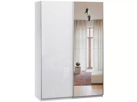 Шкаф-купе Орест-2-160-230 Glass Белый