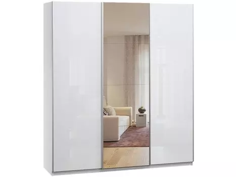 Шкаф-купе Орест-3-210-230 Glass Белый