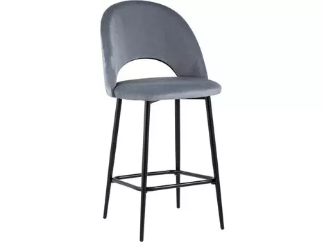 Стул полубарный Меган Velvet Light Grey