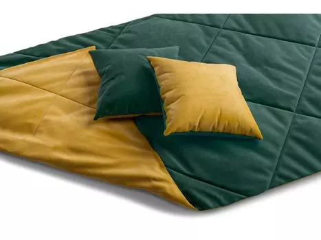 Топпер для дивана Сони-1 Velvet Yellow-Emerald
