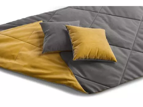 Топпер для дивана Сони-1 Velvet Yellow-Grey