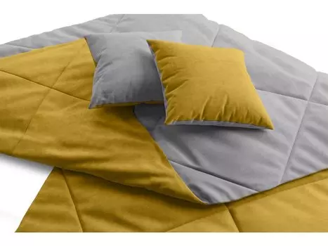 Топпер для дивана Сони 1-XL Happy Grey-Yellow