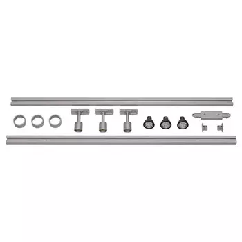 1PHASE-TRACK, комплект из 2-х шинопров. 1м, 3-х свет-ков PURI с LED 4.3Вт, аксессуаров, серебристый SLV 143194