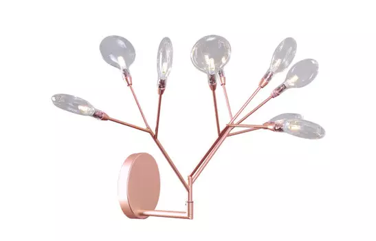 Бра Crystal Lux EVITA AP9 COPPER/TRANSPARENT