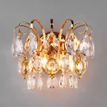 Бра Eurosvet 10081/2 золото/прозрачный хрусталь Strotskis