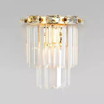 Бра Eurosvet 10130/1 золото/прозрачный хрусталь Strotskis