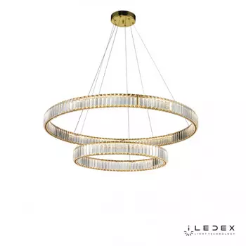 Каскадная люстра iLedex 10920P/2-60W-3000K (10/6) GL-CL