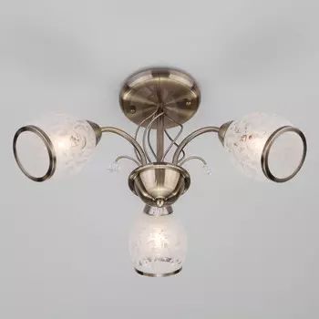 Люстра на штанге Eurosvet 30026/3 античная бронза