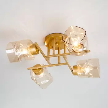 Люстра на штанге Eurosvet 30165/4 перламутровое золото