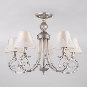 Люстра на штанге Eurosvet 60069/5 серебро