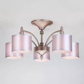 Люстра на штанге Eurosvet 60080/5 сатин-никель