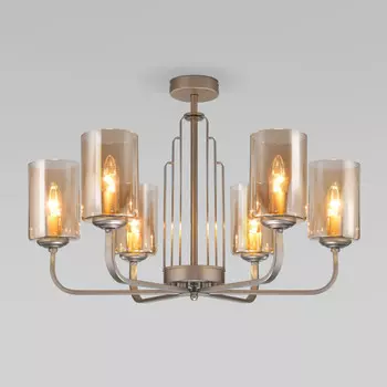 Люстра на штанге Eurosvet 60138/6 перламутровое золото