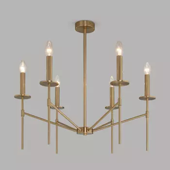 Люстра на штанге Eurosvet 60142/6 латунь