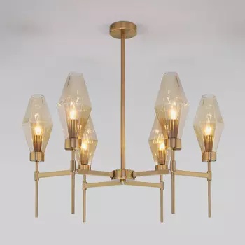 Люстра на штанге Eurosvet 60143/6 латунь