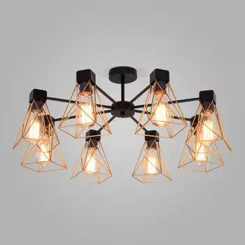 Люстра на штанге Eurosvet 70107/8 черный/латунь