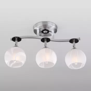 Люстра на штанге Eurosvet 9643/3 алюминий/белый