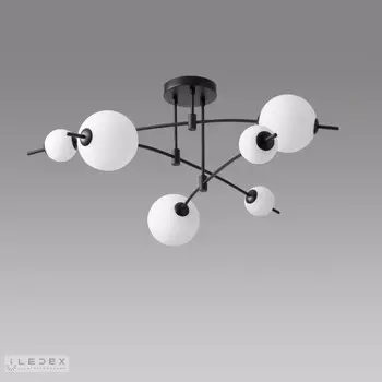 Люстра на штанге iLedex 6827-6 BK+WH