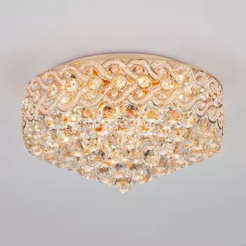 Накладная люстра Eurosvet 3296/8 золото/прозрачный хрусталь Strotskis