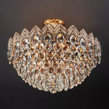 Накладная люстра Eurosvet 3649/6 золото/прозрачный хрусталь Strotskis