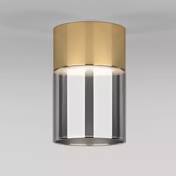 Накладной светильник Elektrostandard 25047/LED 10W 4000К латунь/дымчатый