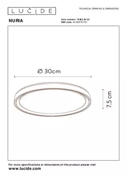 Накладной светильник LUCIDE 79182/18/30