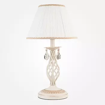 Настольная лампа Eurosvet 10054/1 белый с золотом/прозрачный хрусталь Strots