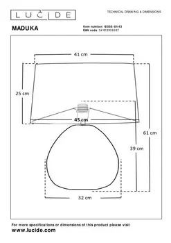 Настольная лампа LUCIDE 10550/81/43