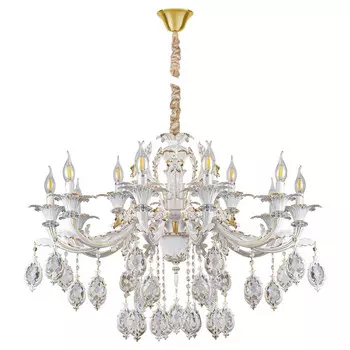 Подвесная люстра AM Group CLEOPATRA SP10+5 WH+GL