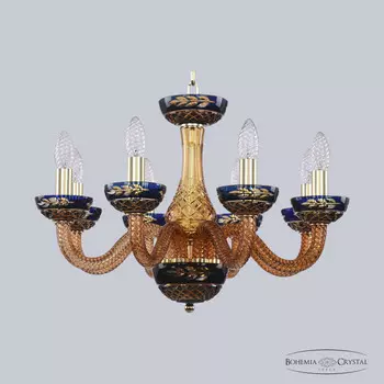 Подвесная люстра Bohemia Ivele Crystal 1308/8/195 G Am/Amber-Blue/H-1J