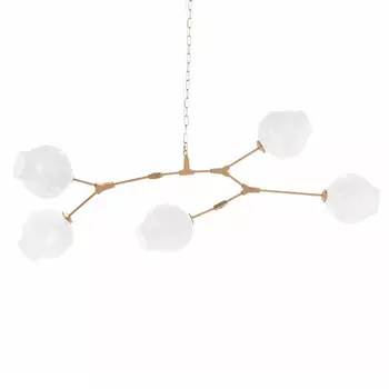 Подвесная люстра Cosmo 1212S-5 белый/латунь