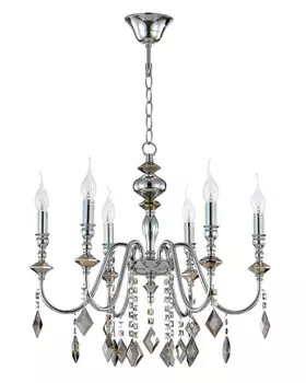 Подвесная люстра Crystal Lux MERCEDES SP6 CHROME/SMOKE