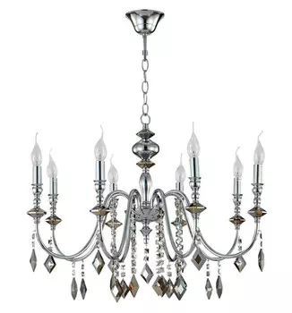 Подвесная люстра Crystal Lux MERCEDES SP8 CHROME/SMOKE