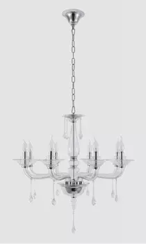 Подвесная люстра Crystal Lux MONICA SP8 CHROME/TRANSPARENT