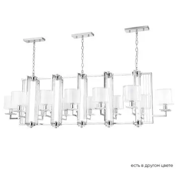 Подвесная люстра Crystal Lux NICOLAS SP12 L1600 NICKEL/WHITE