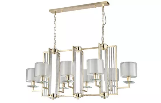 Подвесная люстра Crystal Lux NICOLAS SP8 L1000 GOLD/WHITE