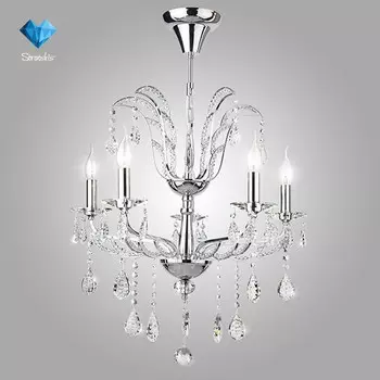 Подвесная люстра Eurosvet 10047/5 хром/прозрачный хрусталь Strotskis