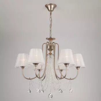 Подвесная люстра Eurosvet 10088/6 перламутровое золото Strotskis