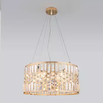 Подвесная люстра Eurosvet 10116/5 золото/прозрачный хрусталь Strotskis