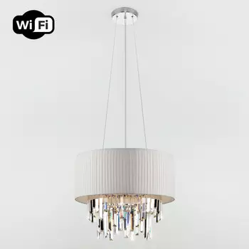 Каскадная люстра Eurosvet 10122/6 хром/прозрачный хрусталь Strotskis Smart (