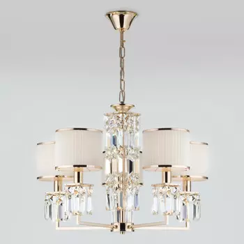 Подвесная люстра Eurosvet 10129/5 золото/прозрачный хрусталь Strotskis Smart (10099/5)