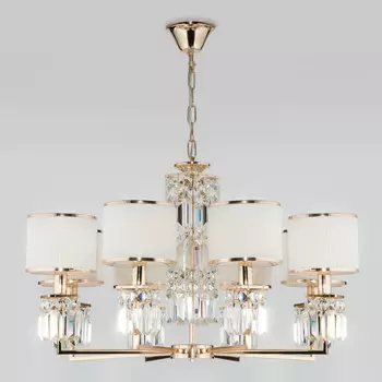 Подвесная люстра Eurosvet 10129/8 золото/прозрачный хрусталь Strotskis Smart (10099/8)