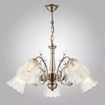 Подвесная люстра Eurosvet 30009/5 античная бронза