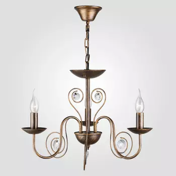 Подвесная люстра Eurosvet 60018/3 черный с золотом