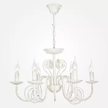 Подвесная люстра Eurosvet 60018/6 белый с золотом