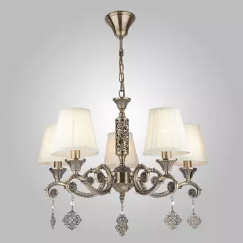 Подвесная люстра Eurosvet 60042/5 античная бронза