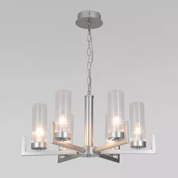 Подвесная люстра Eurosvet 60133/6 серебро