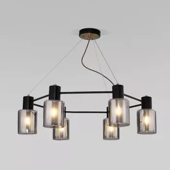 Подвесная люстра Eurosvet 70219/6 черный/античная бронза